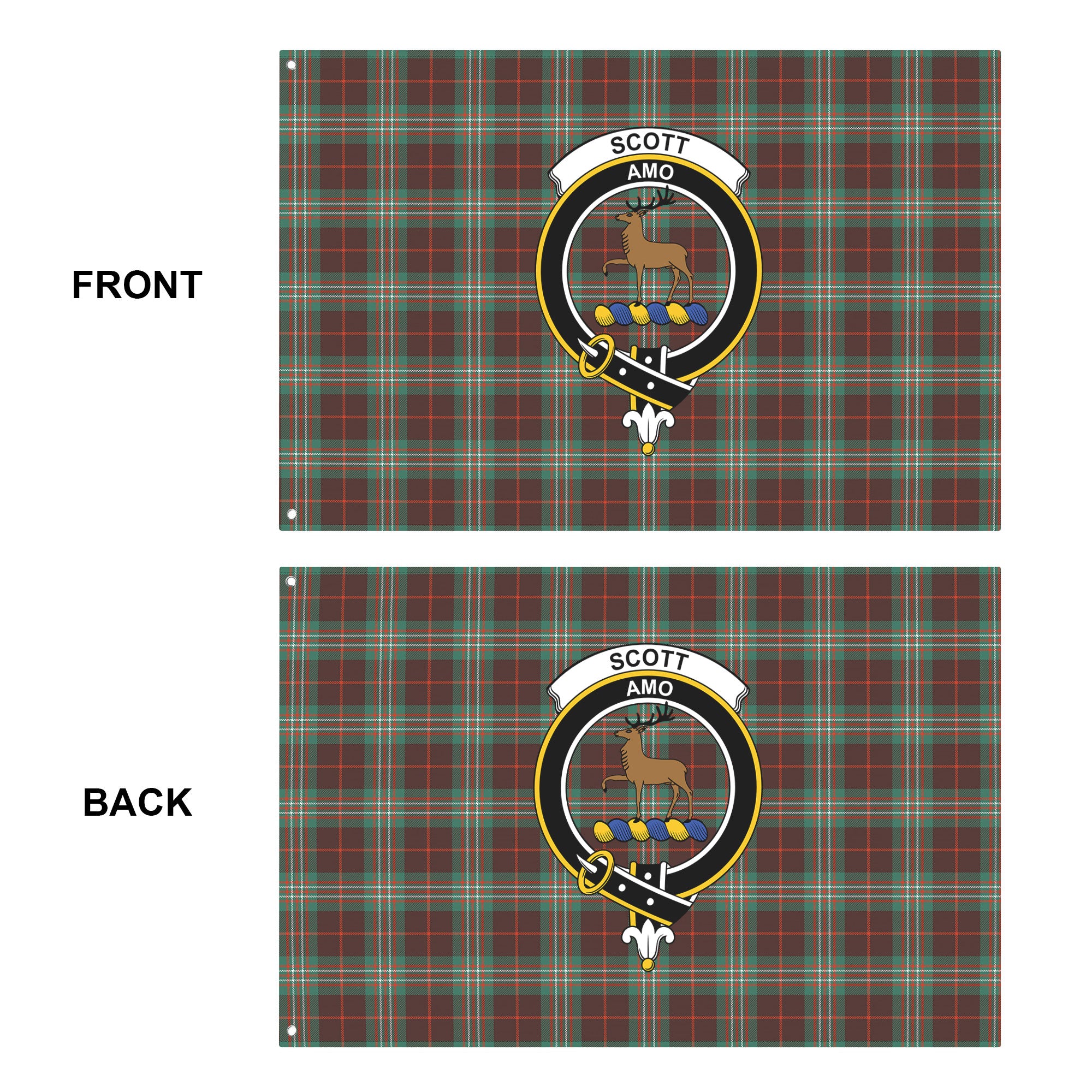 Scott Brown Ancient Tartan Crest House Flag