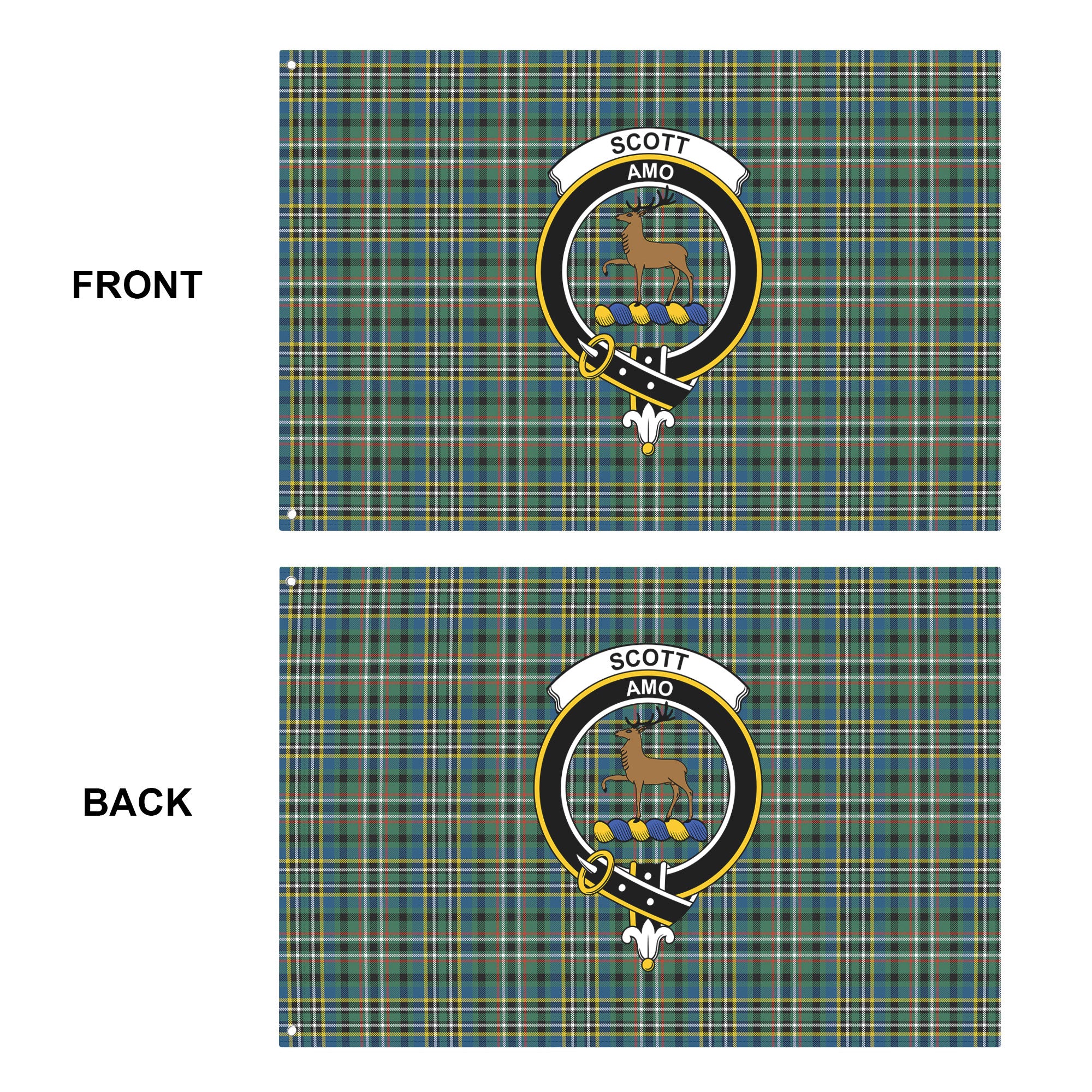 Scott Green Ancient Tartan Crest House Flag