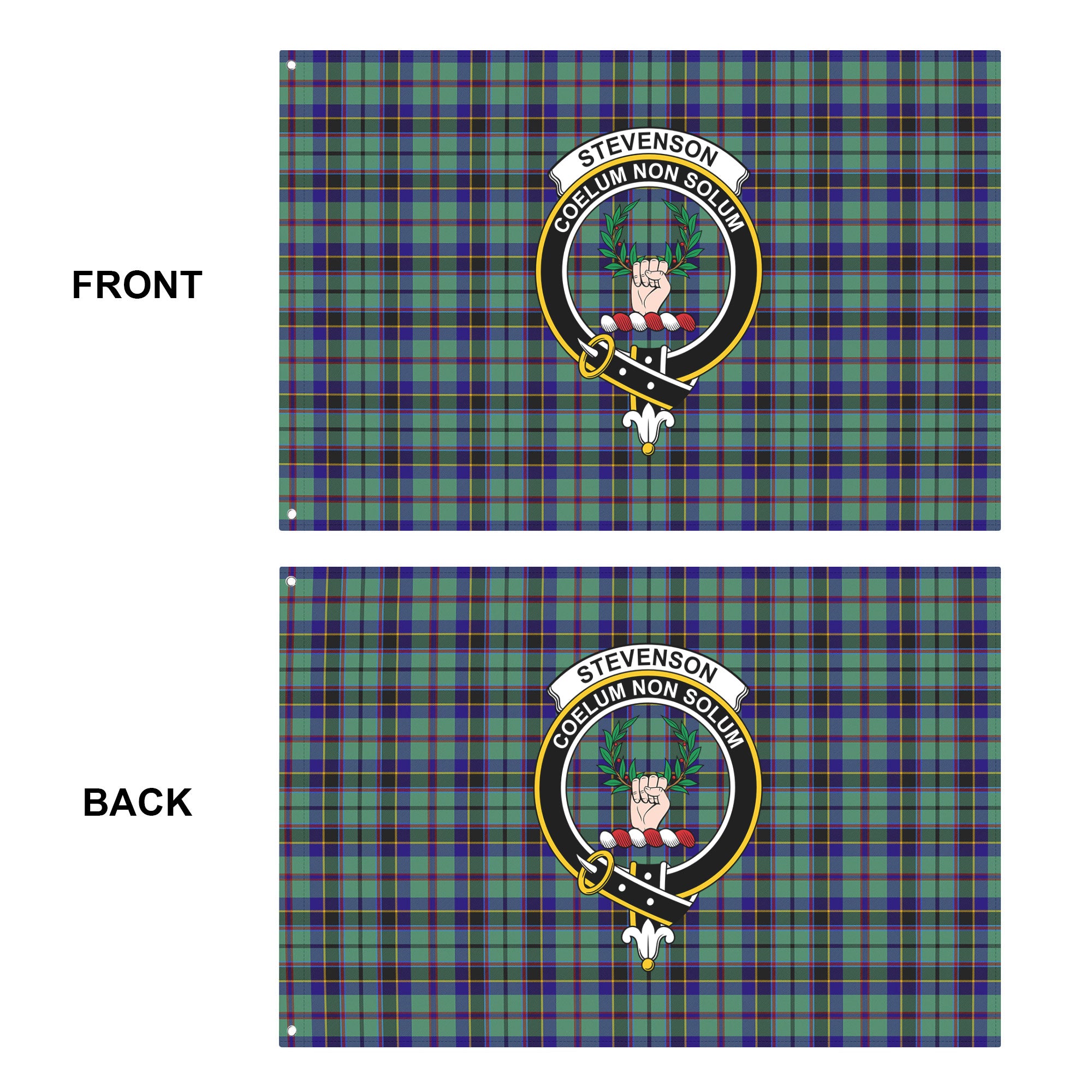 Stevenson Tartan Crest House Flag