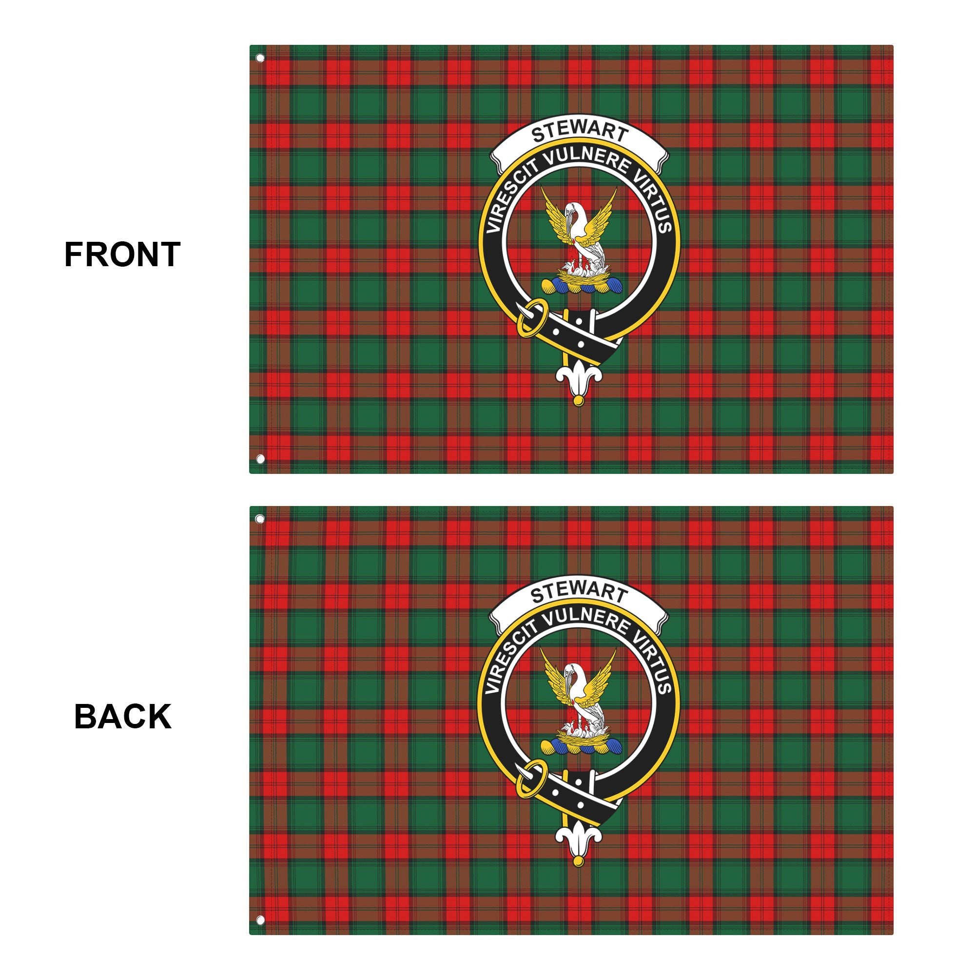 Stewart Atholl Modern Tartan Crest House Flag