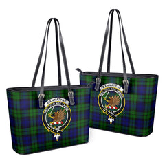 Bannatyne Tartan Crest Leather Tote Bag