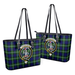 Bannerman Tartan Crest Leather Tote Bag