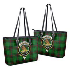 Beveridge Tartan Crest Leather Tote Bag