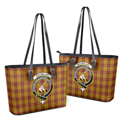 MacMillan Dress Tartan Crest Leather Tote Bag