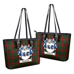 Murdoch Tartan Crest Leather Tote Bag