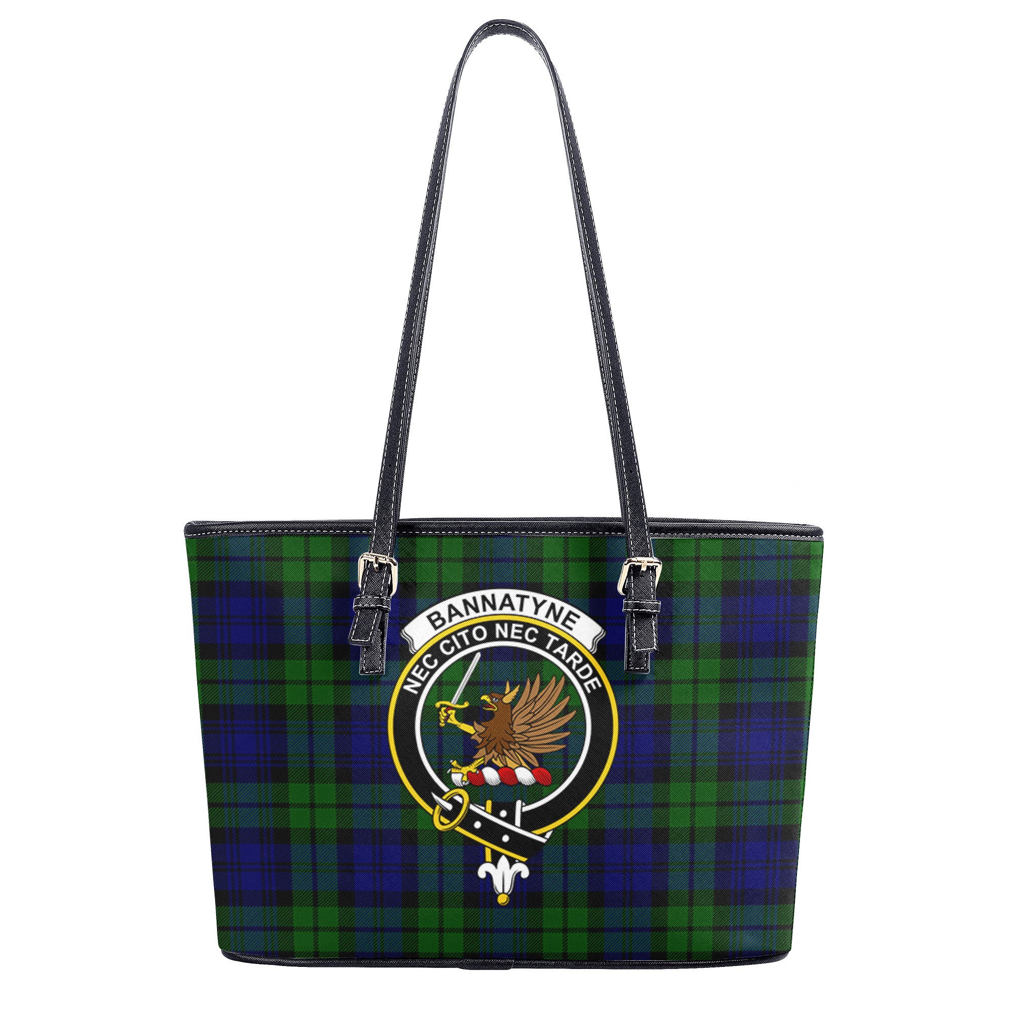 Bannatyne Tartan Crest Leather Tote Bag