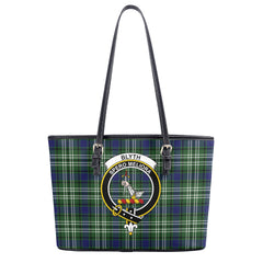 Blyth Tartan Crest Leather Tote Bag