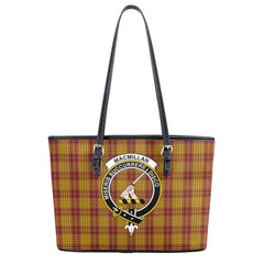 MacMillan Dress Tartan Crest Leather Tote Bag