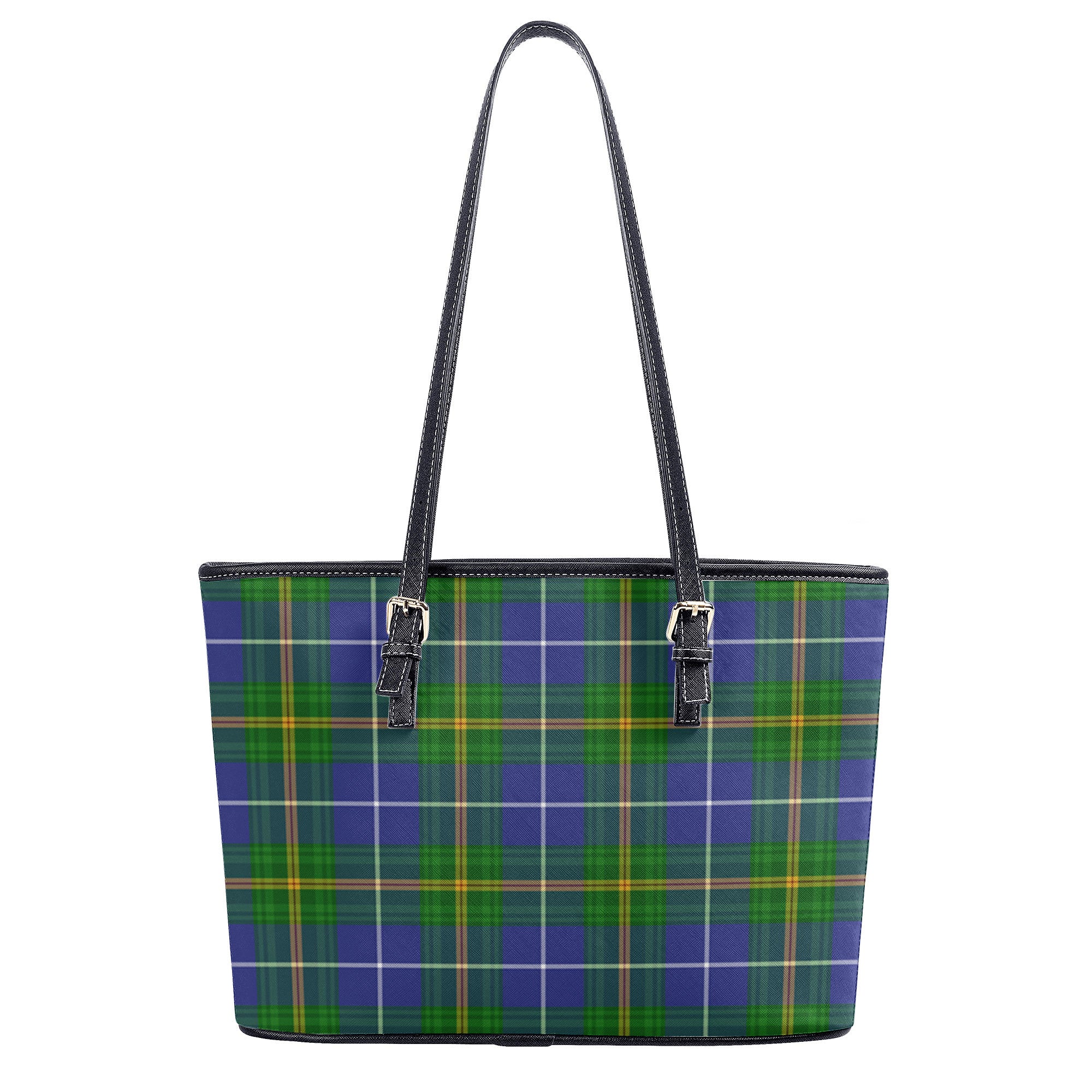 Nova Scotia Tartan Leather Tote Bag