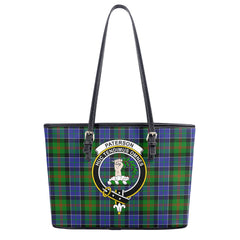 Paterson Tartan Crest Leather Tote Bag