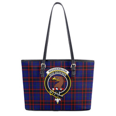 Wedderburn Tartan Crest Leather Tote Bag