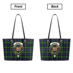 Baillie Tartan Crest Leather Tote Bag