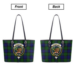 Bannatyne Tartan Crest Leather Tote Bag