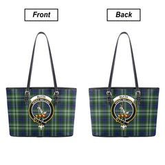 Blyth Tartan Crest Leather Tote Bag