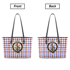 Boswell Modern Tartan Crest Leather Tote Bag