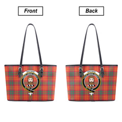 MacNab Ancient Tartan Crest Leather Tote Bag