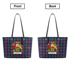 McEachern Tartan Crest Leather Tote Bag