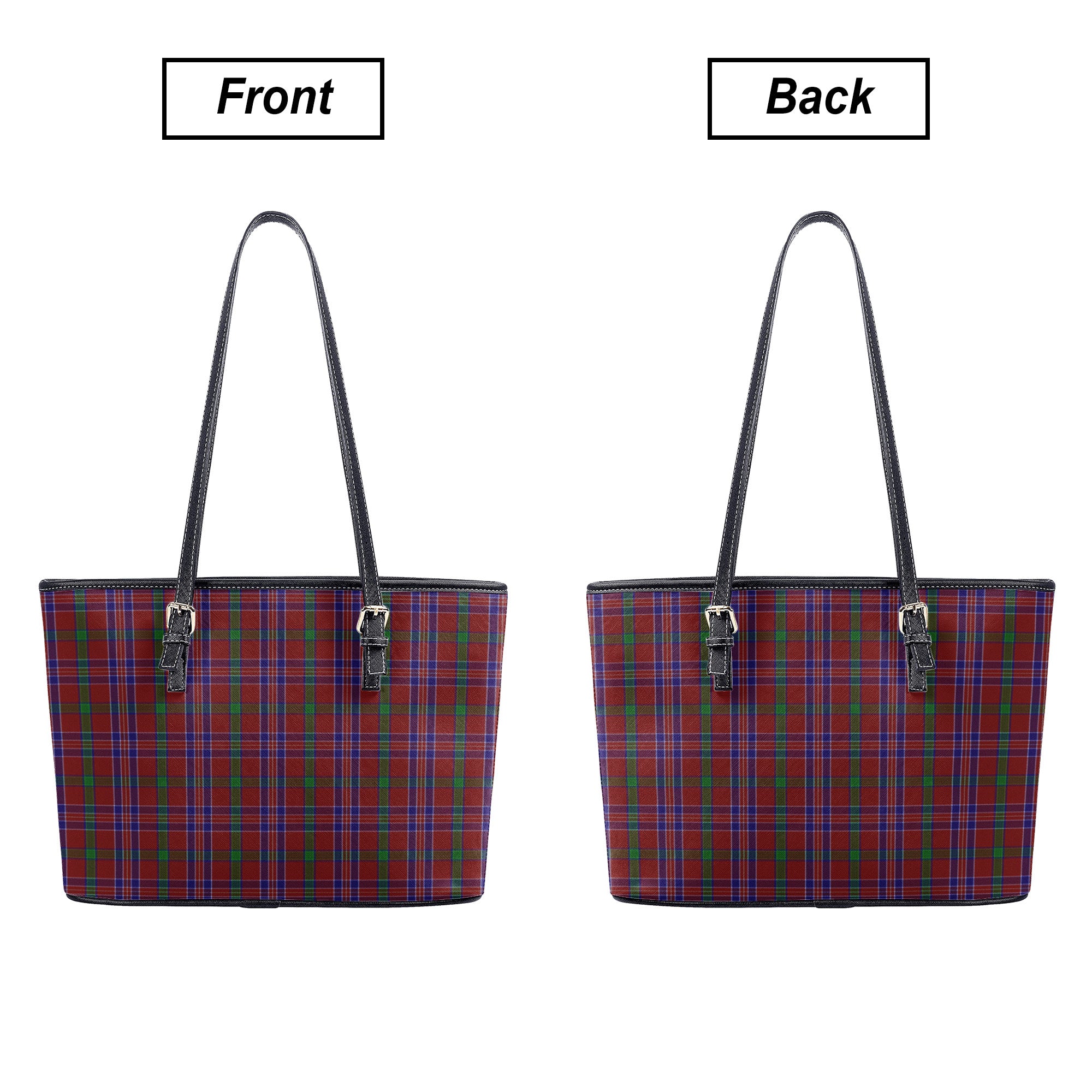 McNiven Tartan Leather Tote Bag