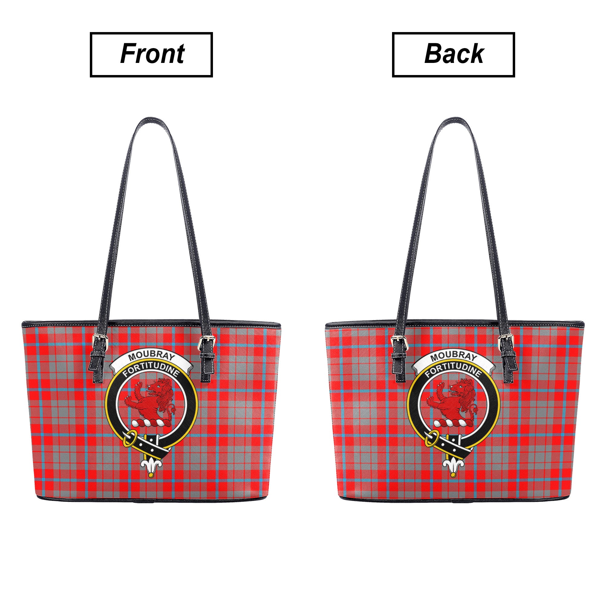 Moubray Tartan Crest Leather Tote Bag