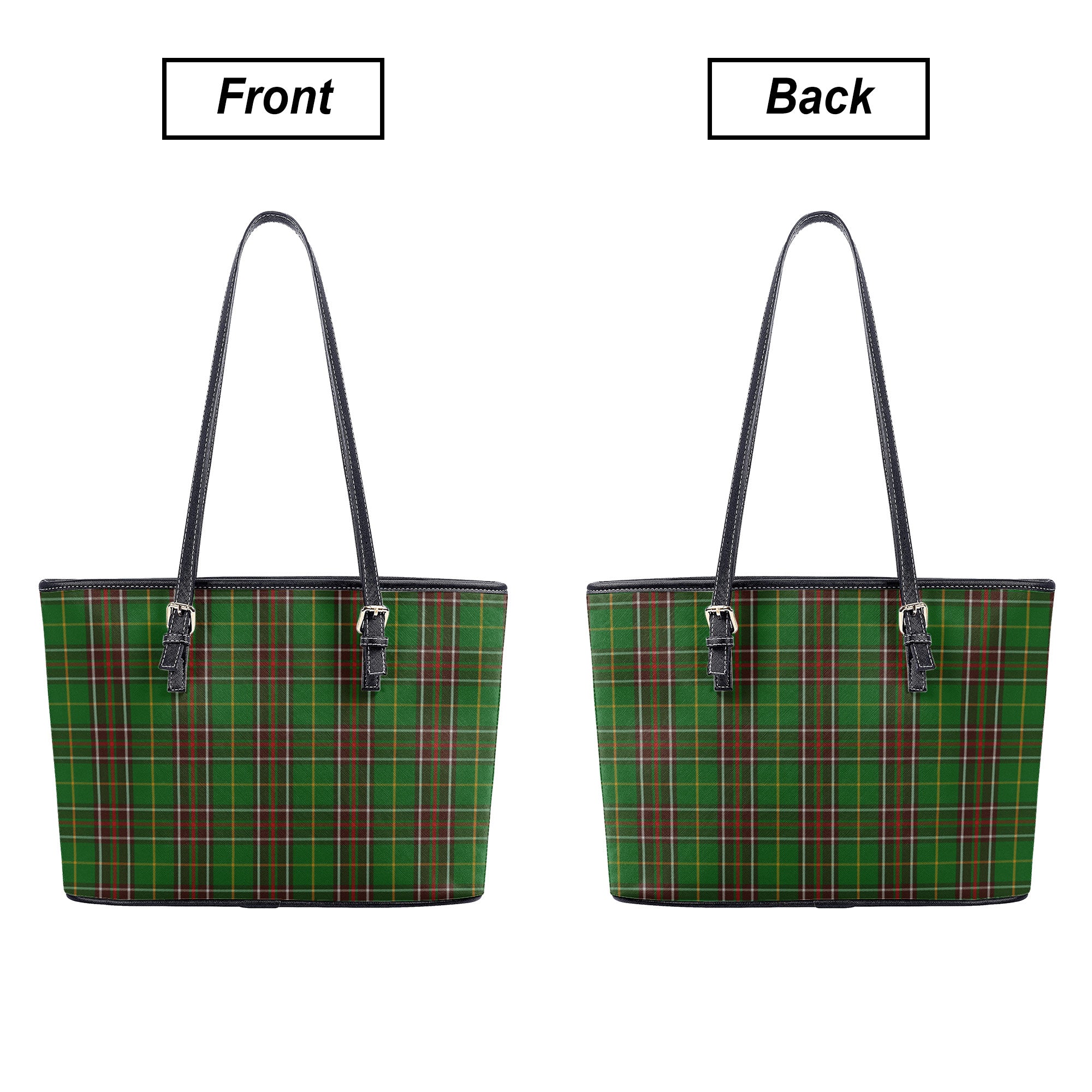 Newfoundland Tartan Leather Tote Bag