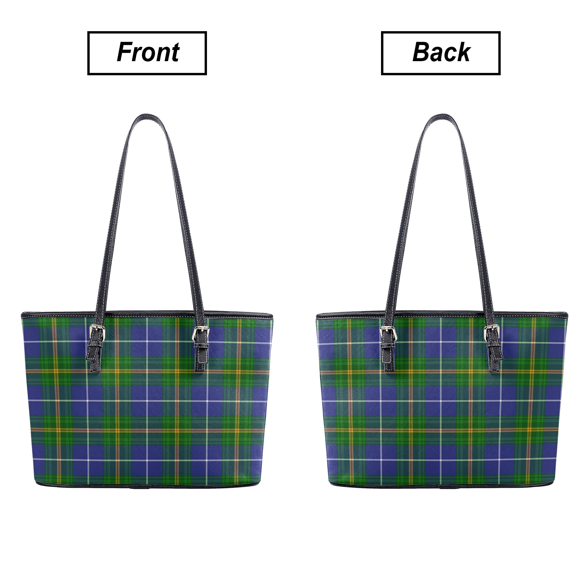 Nova Scotia Tartan Leather Tote Bag