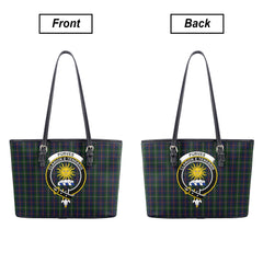 Purves Tartan Crest Leather Tote Bag