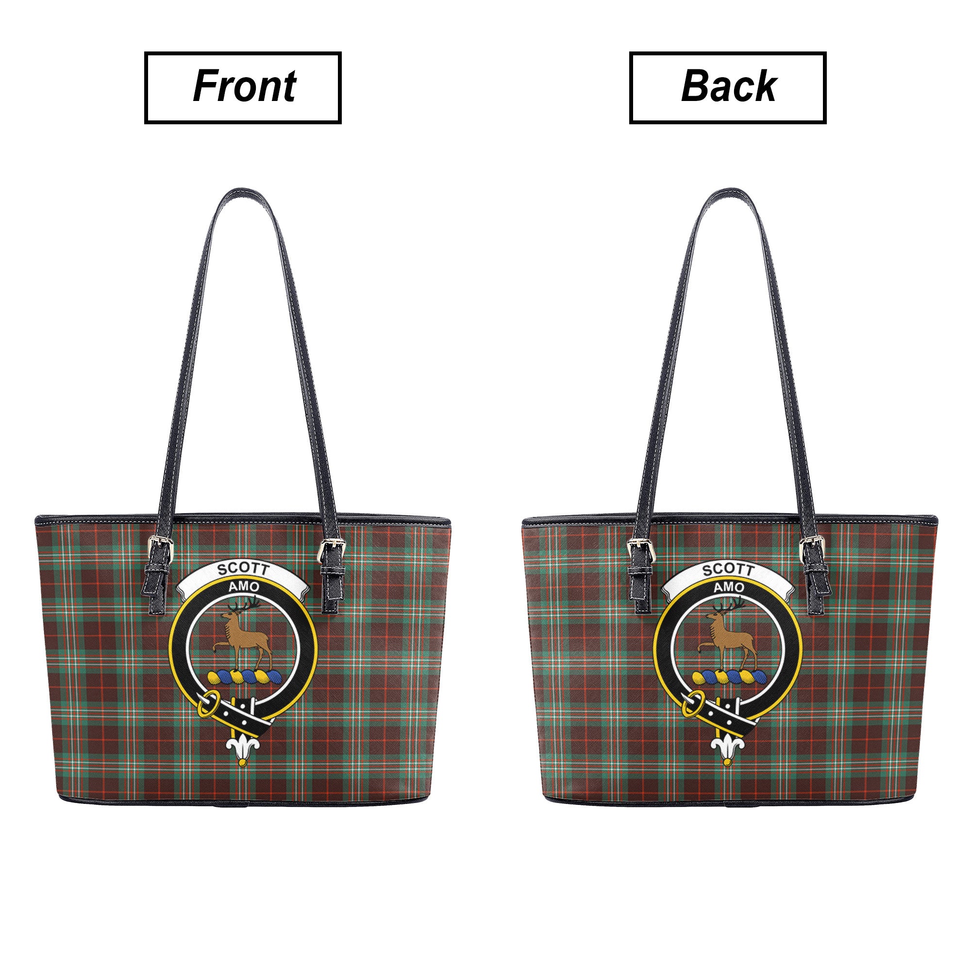 Scott Brown Ancient Tartan Crest Leather Tote Bag