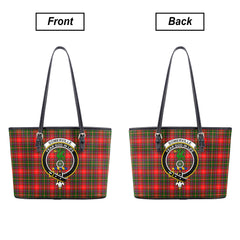 Somerville Tartan Crest Leather Tote Bag