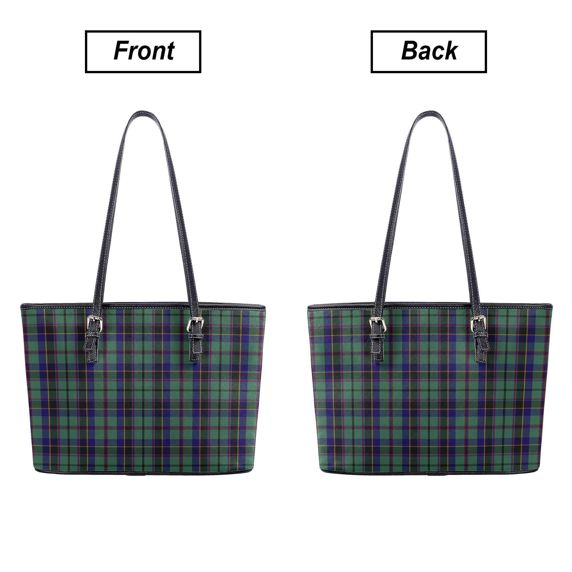 Stephenson Tartan Leather Tote Bag