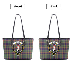 Taylor Weathered Tartan Crest Leather Tote Bag