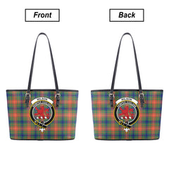 Wilson Ancient Tartan Crest Leather Tote Bag