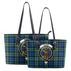 Baird Ancient Tartan Crest Leather Tote Bag