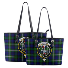 Bannerman Tartan Crest Leather Tote Bag