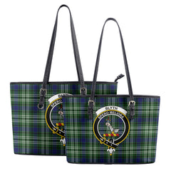 Blyth Tartan Crest Leather Tote Bag