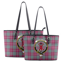 Crawford Ancient Tartan Crest Leather Tote Bag