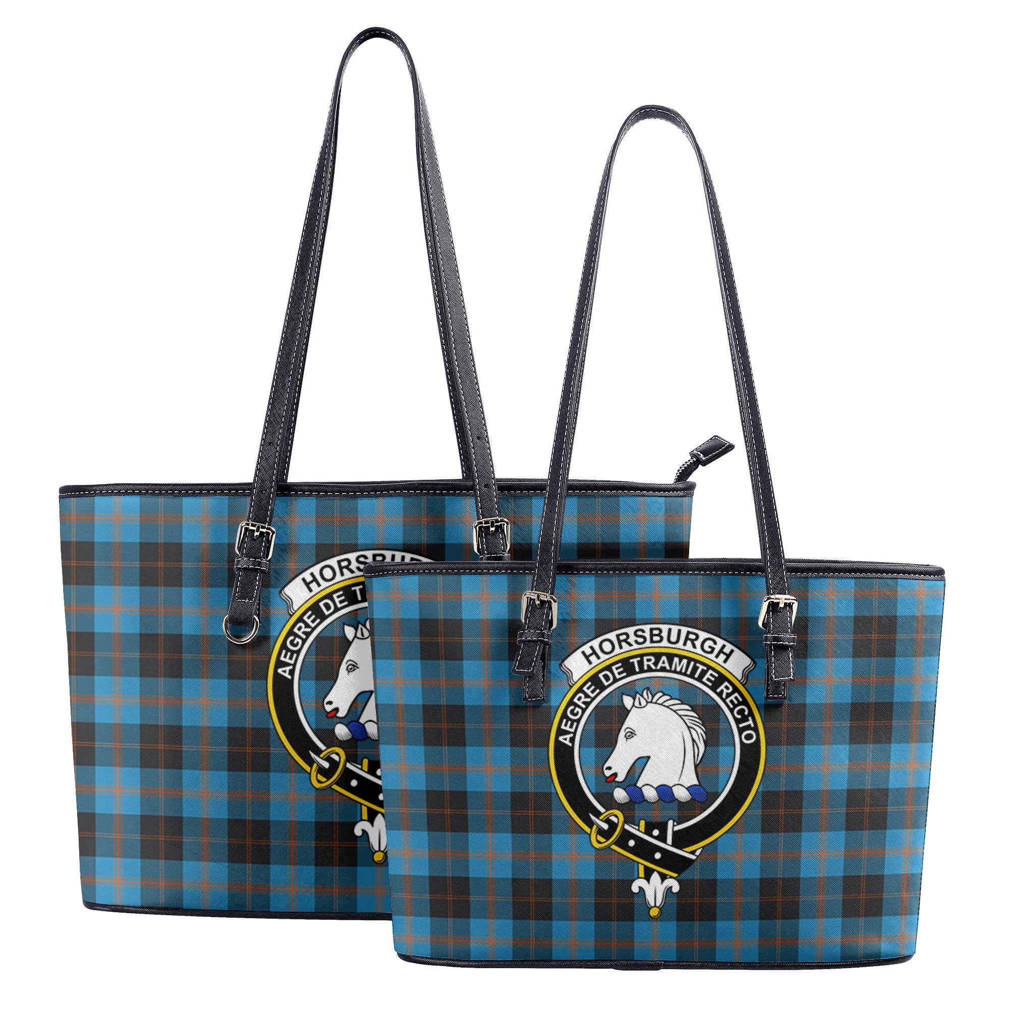 Horsburgh Tartan Crest Leather Tote Bag