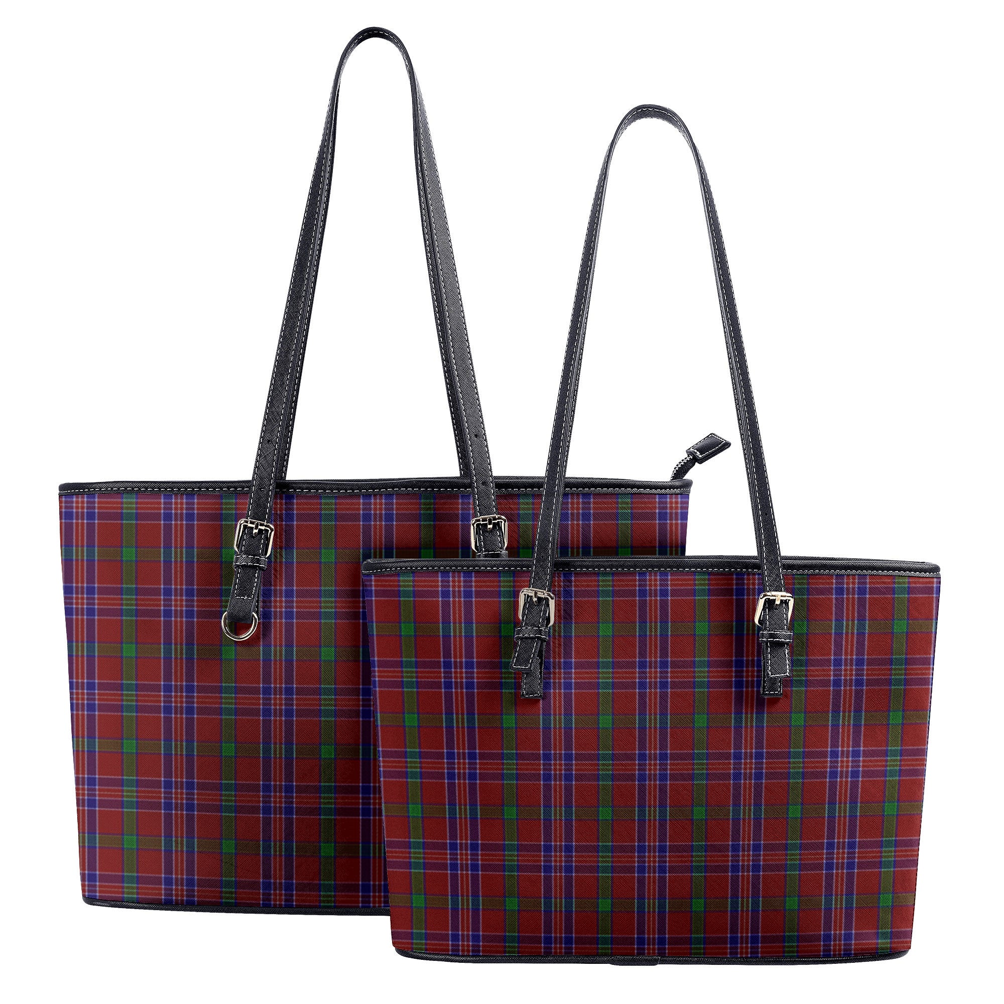 McNiven Tartan Leather Tote Bag