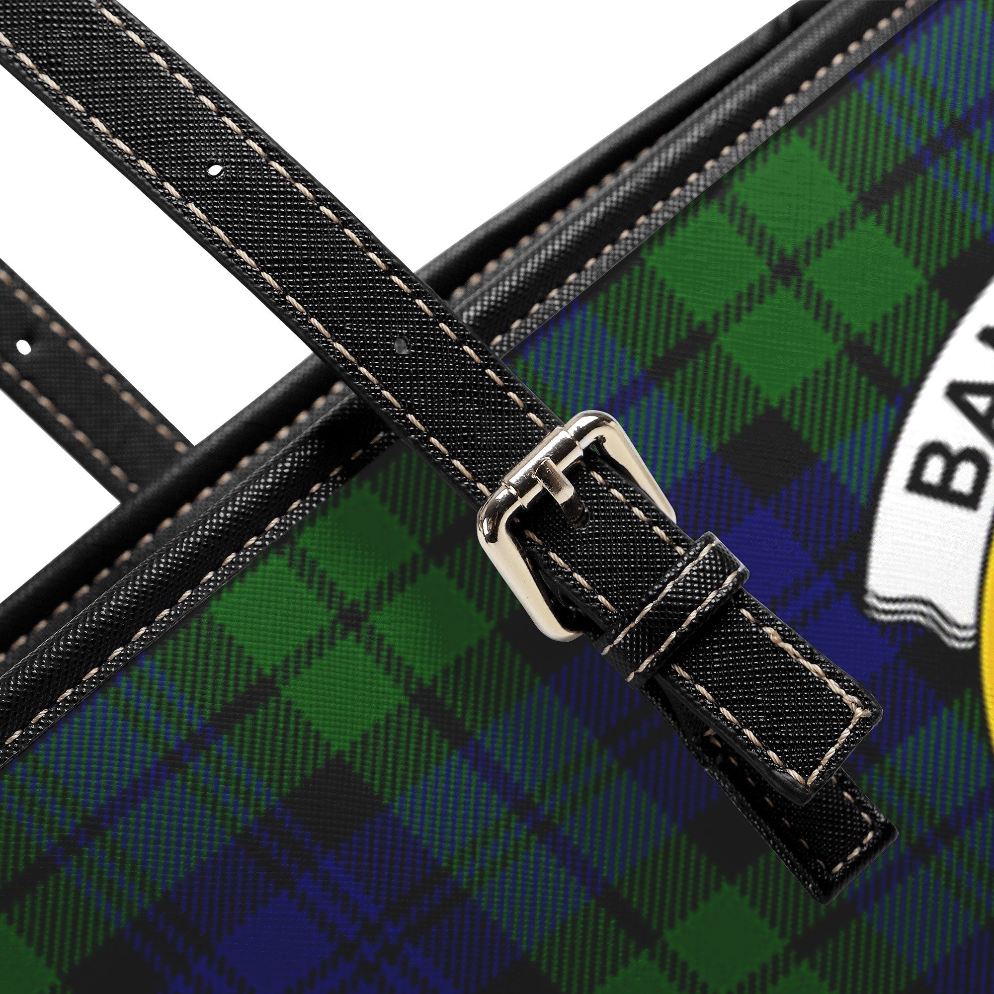 Bannatyne Tartan Crest Leather Tote Bag