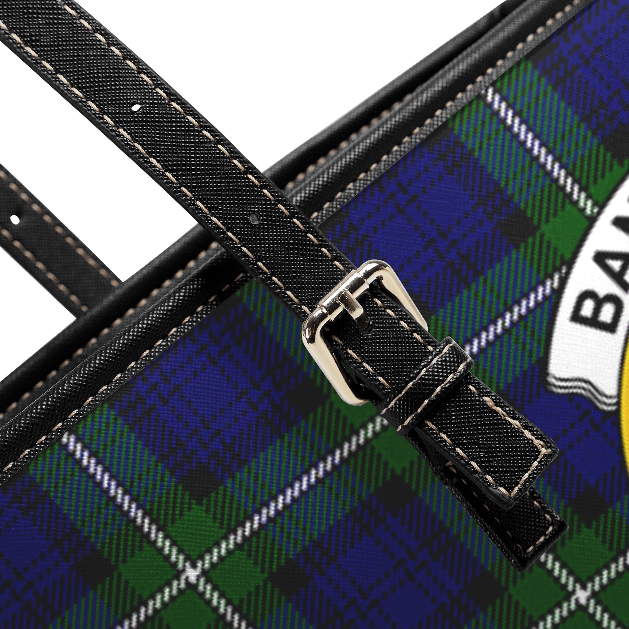 Bannerman Tartan Crest Leather Tote Bag