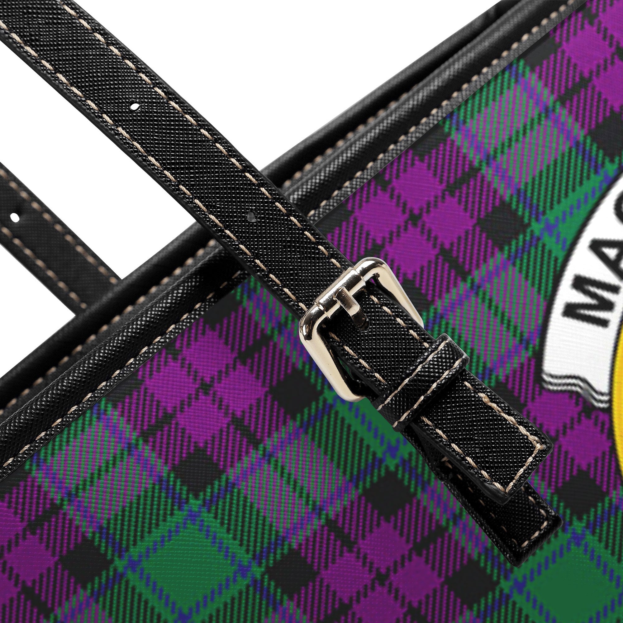 MacArthur – Milton Tartan Crest Leather Tote Bag