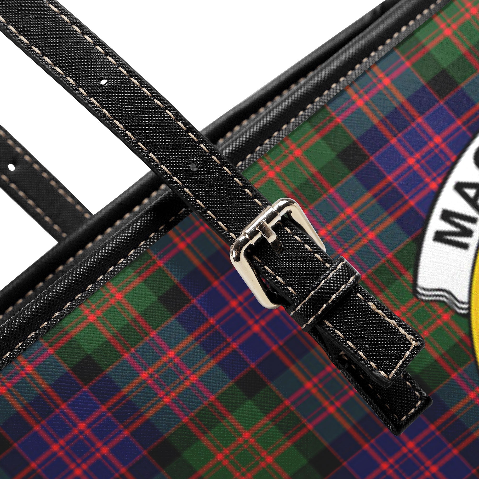 MacBrayne Tartan Crest Leather Tote Bag