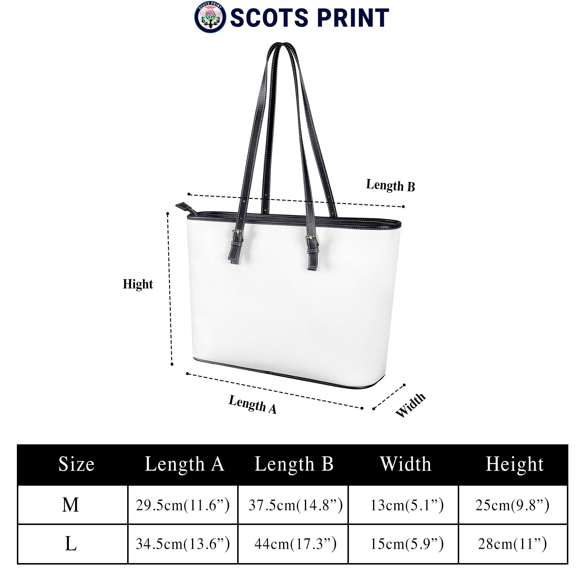 Anstruther Tartan Crest Leather Tote Bag