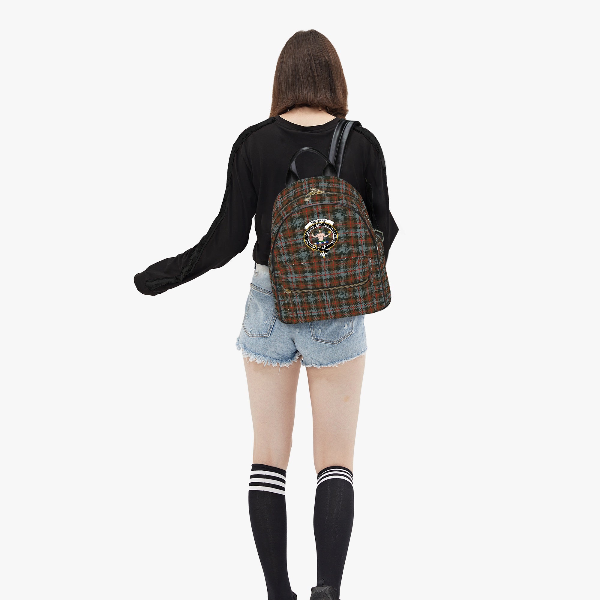 Murray of Atholl Weathered Tartan Crest PU Backpack