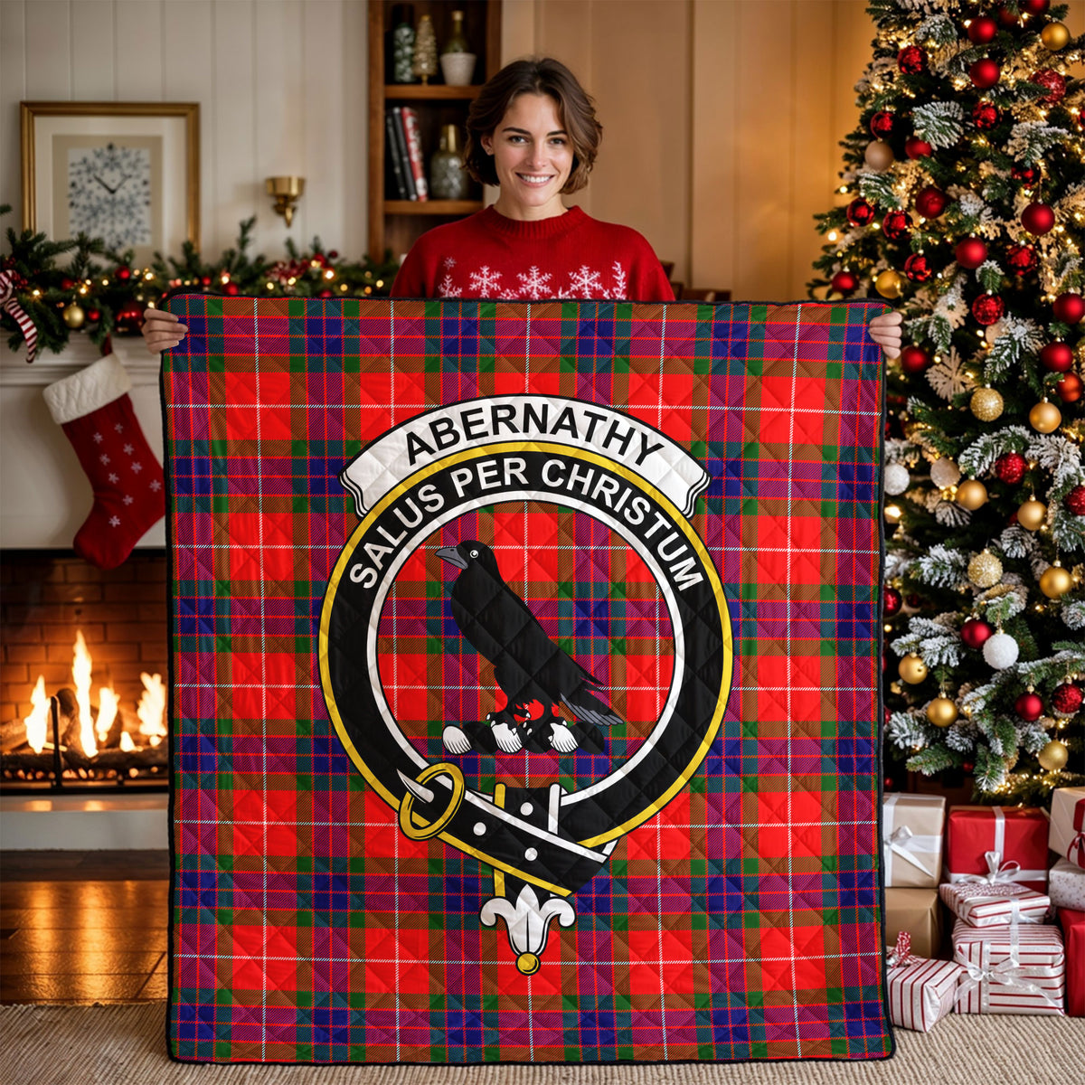 Abernathy Tartan Crest Quilt