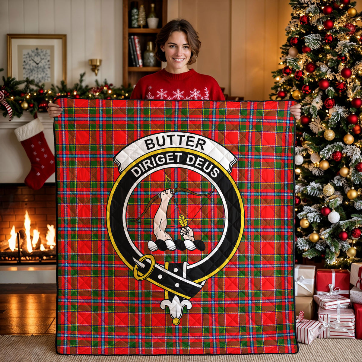 Butter Tartan Crest Quilt