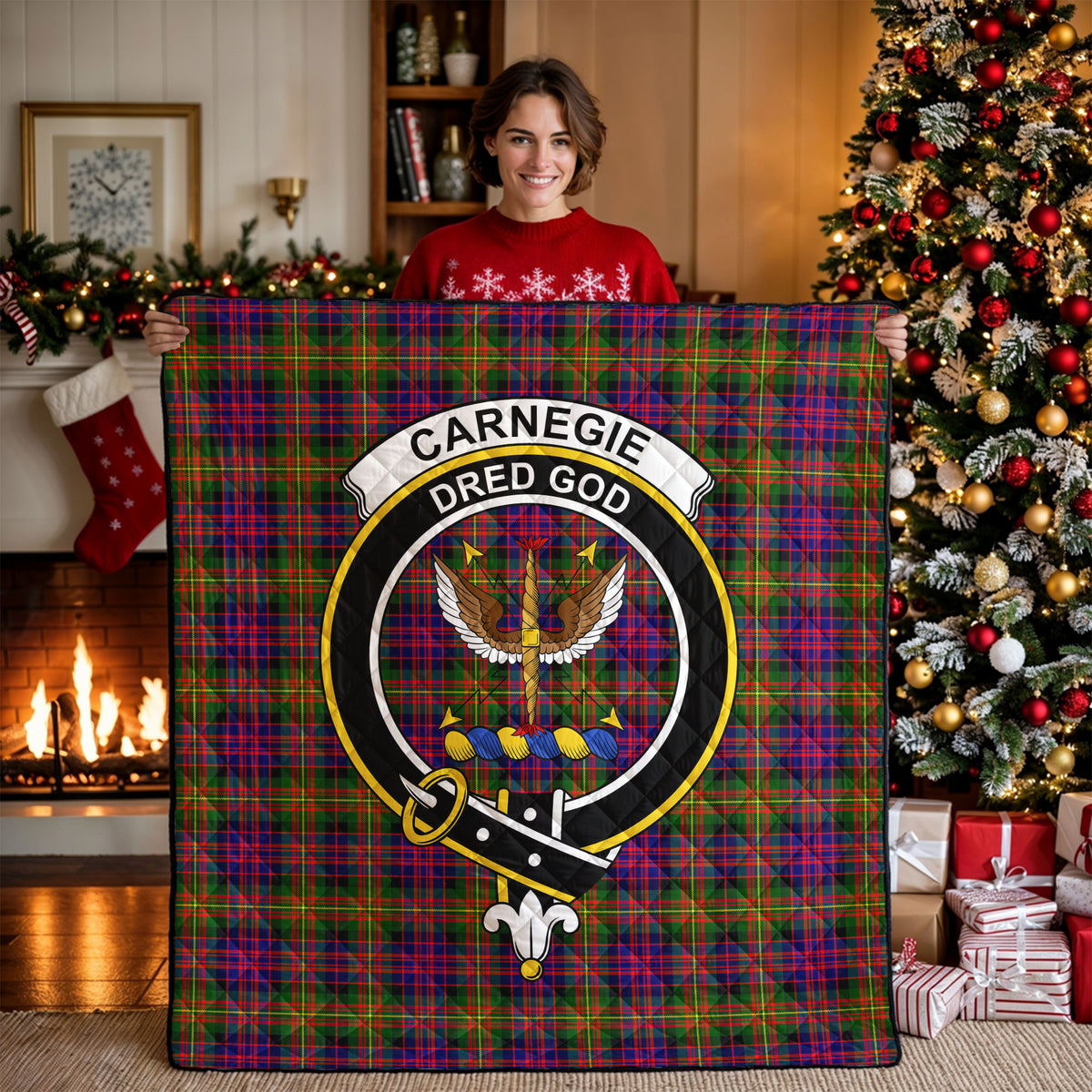 Carnegie Modern Tartan Crest Quilt