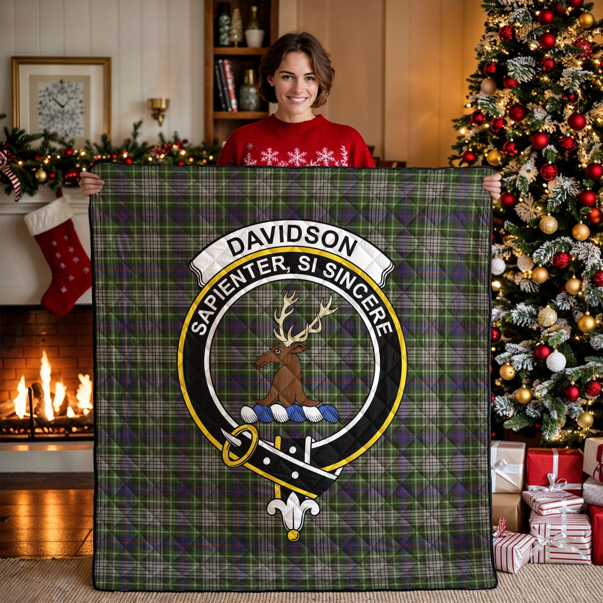 Davidson Tulloch Dress Tartan Crest Quilt