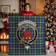 Farquharson Ancient Tartan Crest Quilt