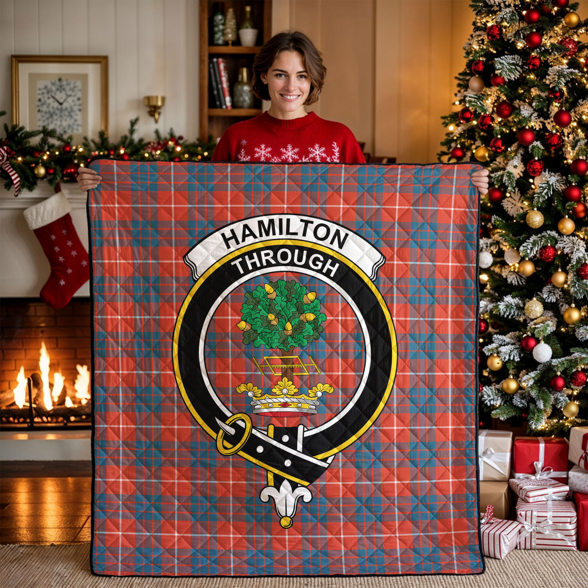 Hamilton Ancient Tartan Crest Quilt