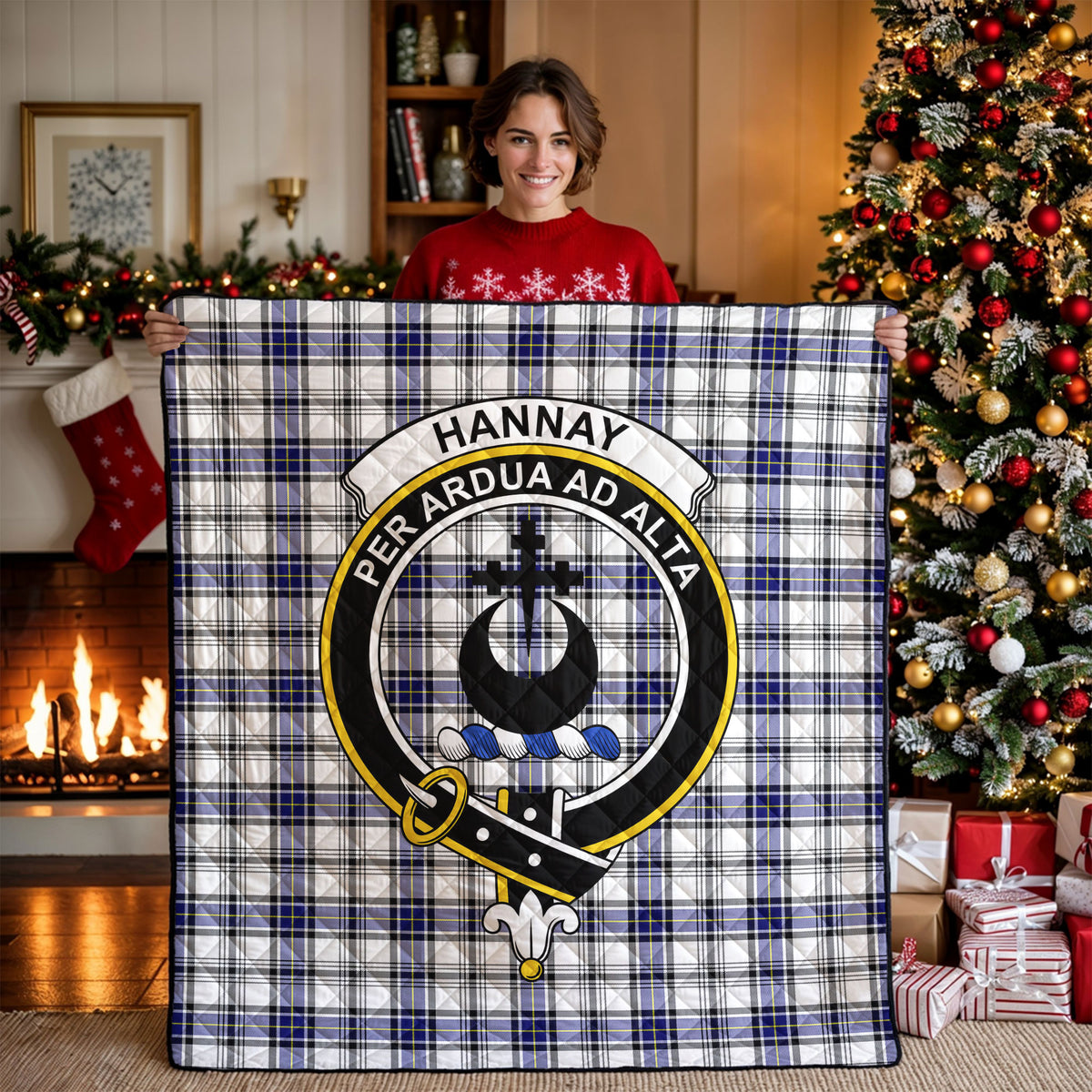 Hannay Modern Tartan Crest Quilt